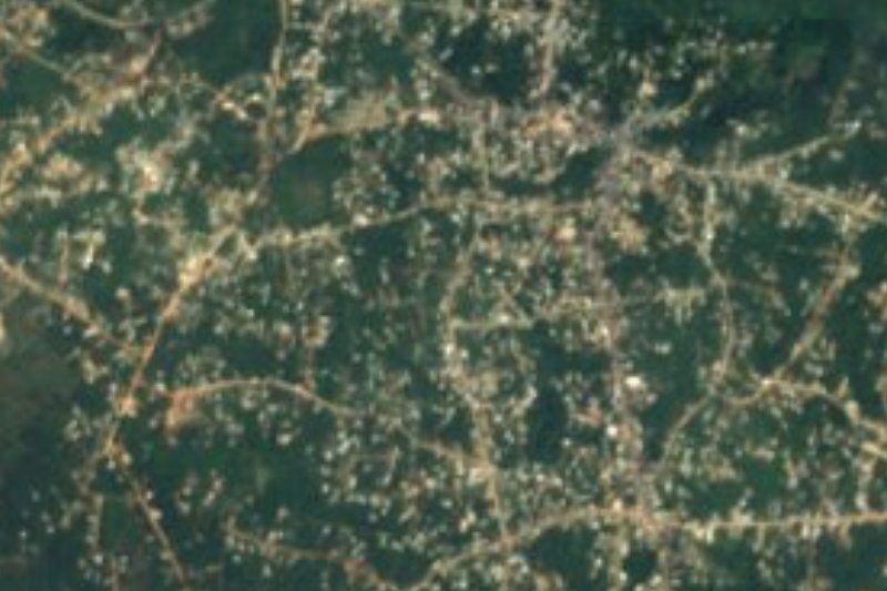 Satellite view of the town of Oteapan, near Minatitlán, Veracruz