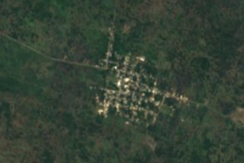 Vista satelital de Kochol, Yucatán