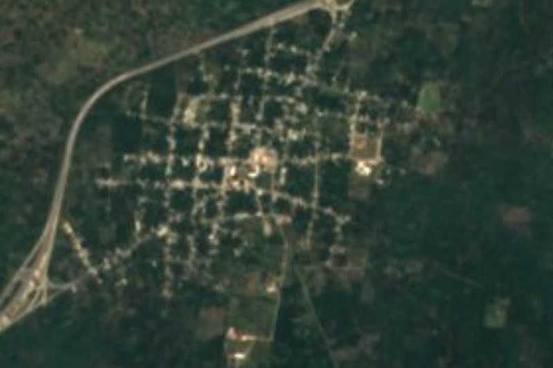 Vista satelital de Kopomá, Yucatán