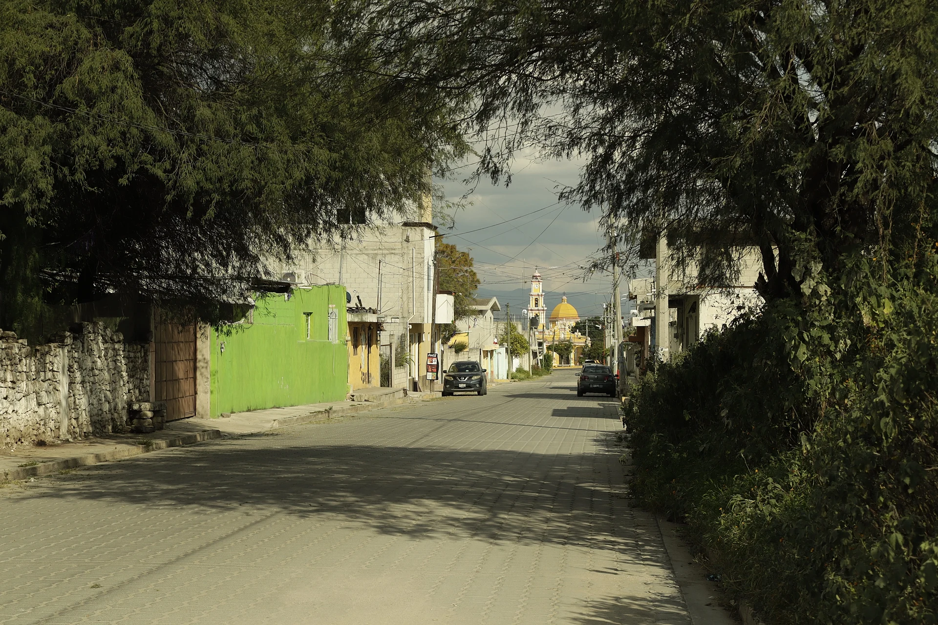 Calle e iglesia de Tepanco de López, Puebla