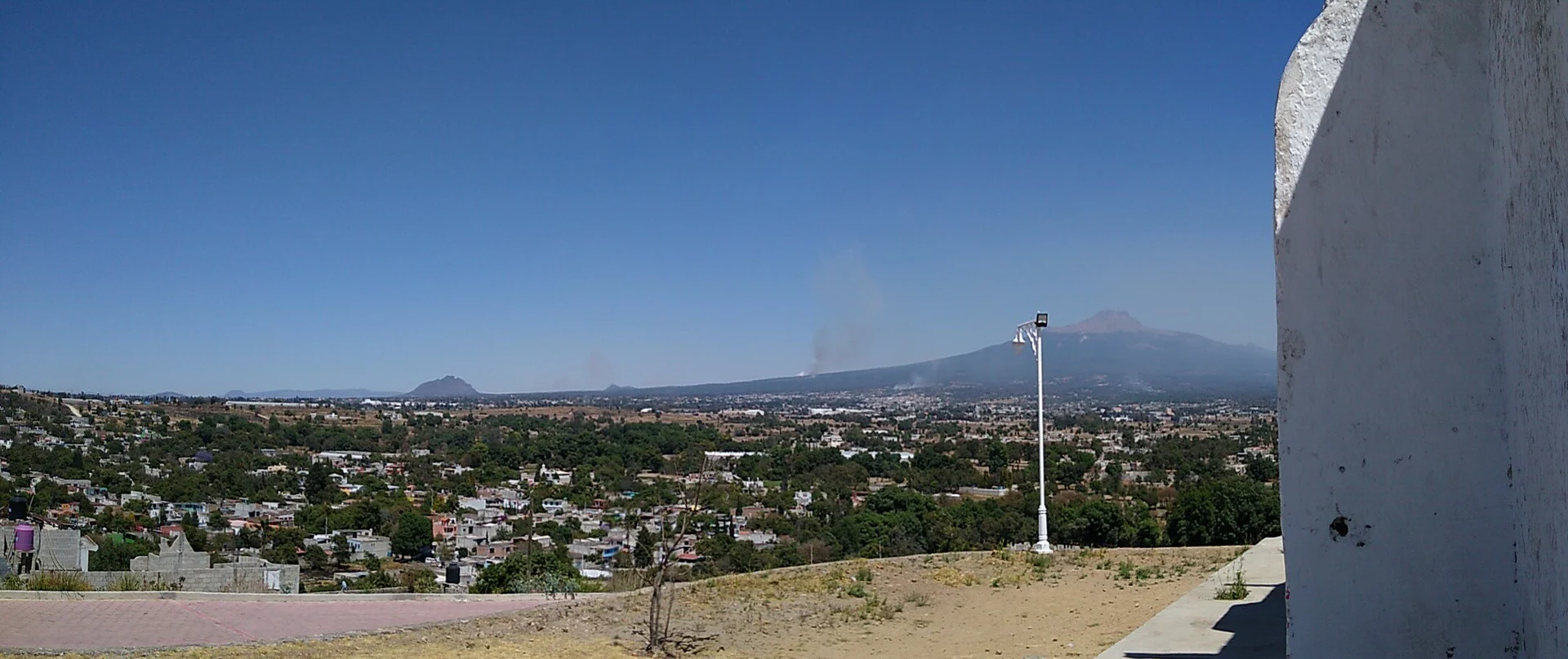 View from the hill above Tepeyanco toward La Malinche and Cuatlapanga, San Cosme Atlamaxac, Tlaxcala