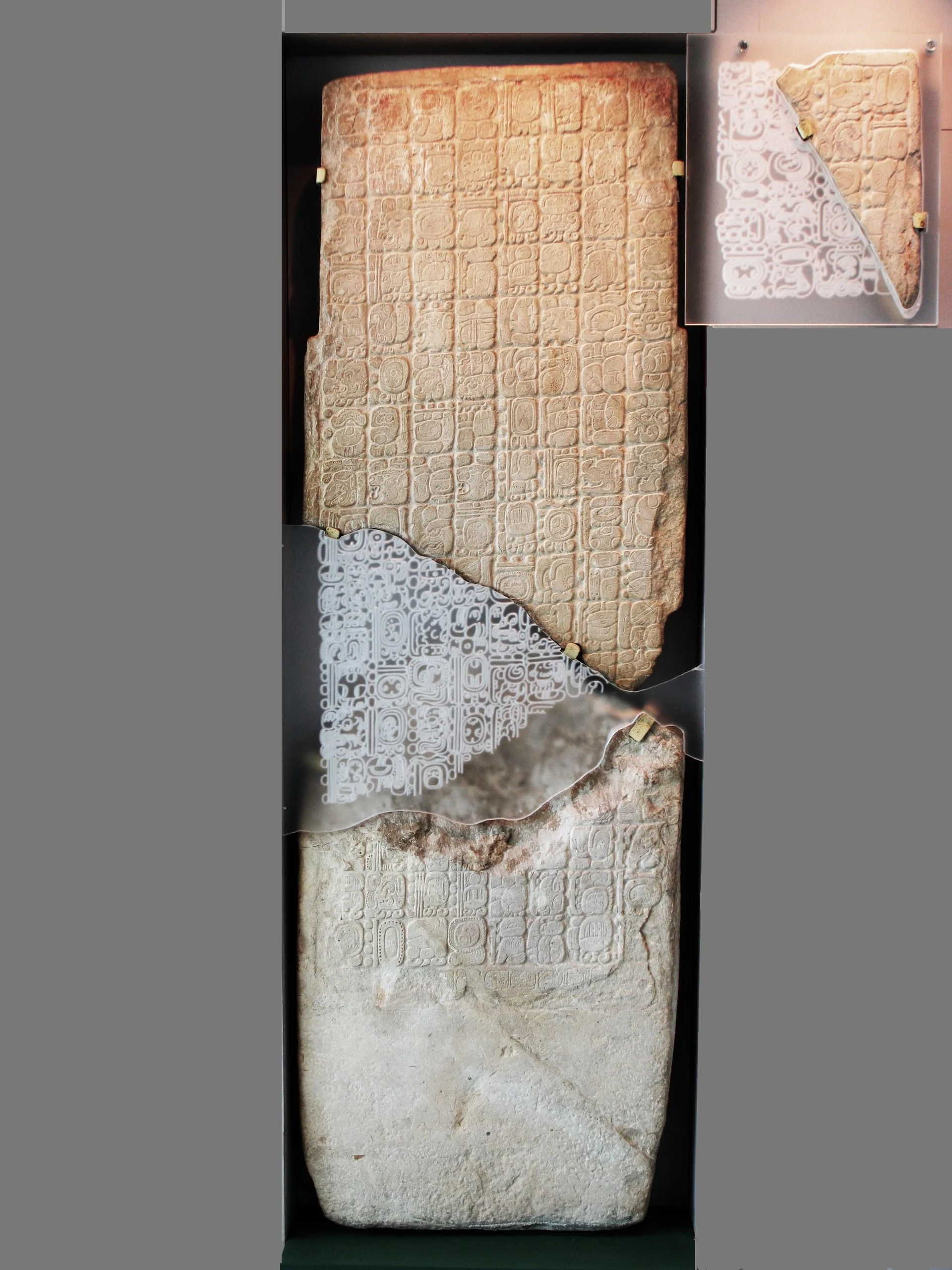 Stela 6 of Tortuguero, displayed at the Carlos Pellicer Cámara museum in Villahermosa, Tabasco