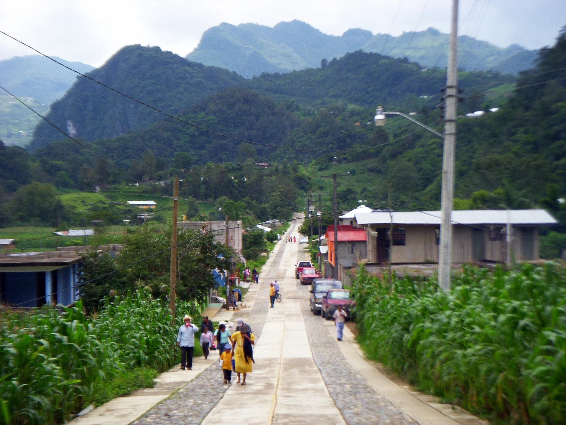 Calle en Eloxochitlán de Flores Magón, Oaxaca
